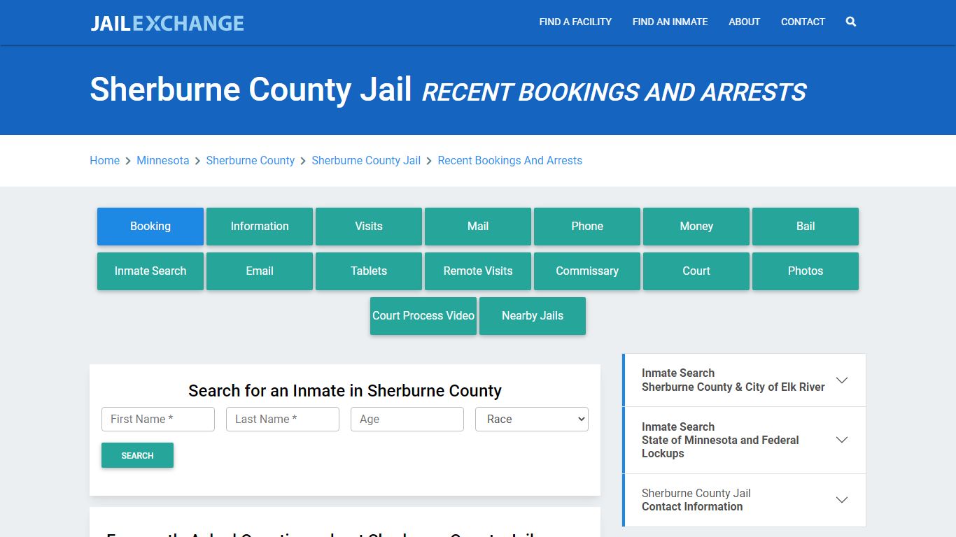 Sherburne County Jail Recent Bookings And Arrests - Jail Exchange