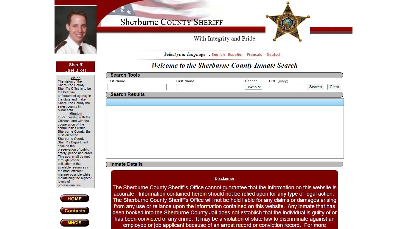 :: Sherburne County :: Inmate Locator