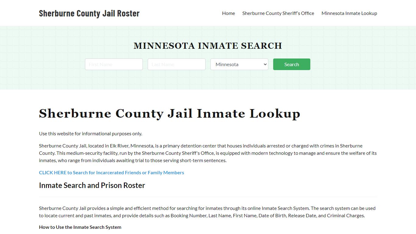 Sherburne County Jail Roster Lookup, MN, Inmate Search